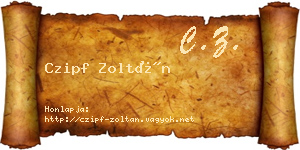 Czipf Zoltán névjegykártya